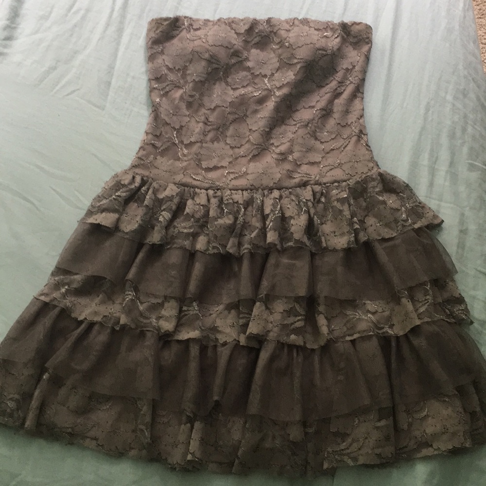 Grey Floral Dress